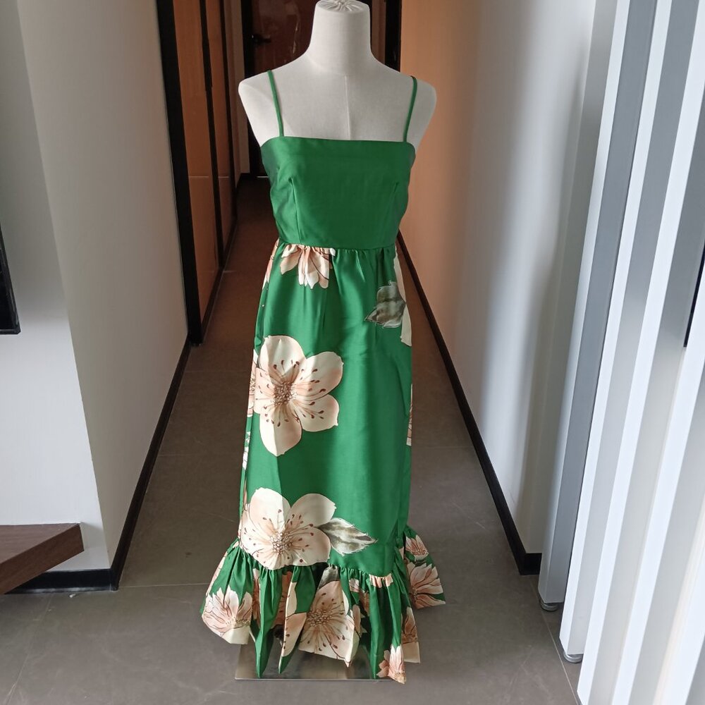 Alemais Sage Midi Dress in Green - Picture 3 of 11